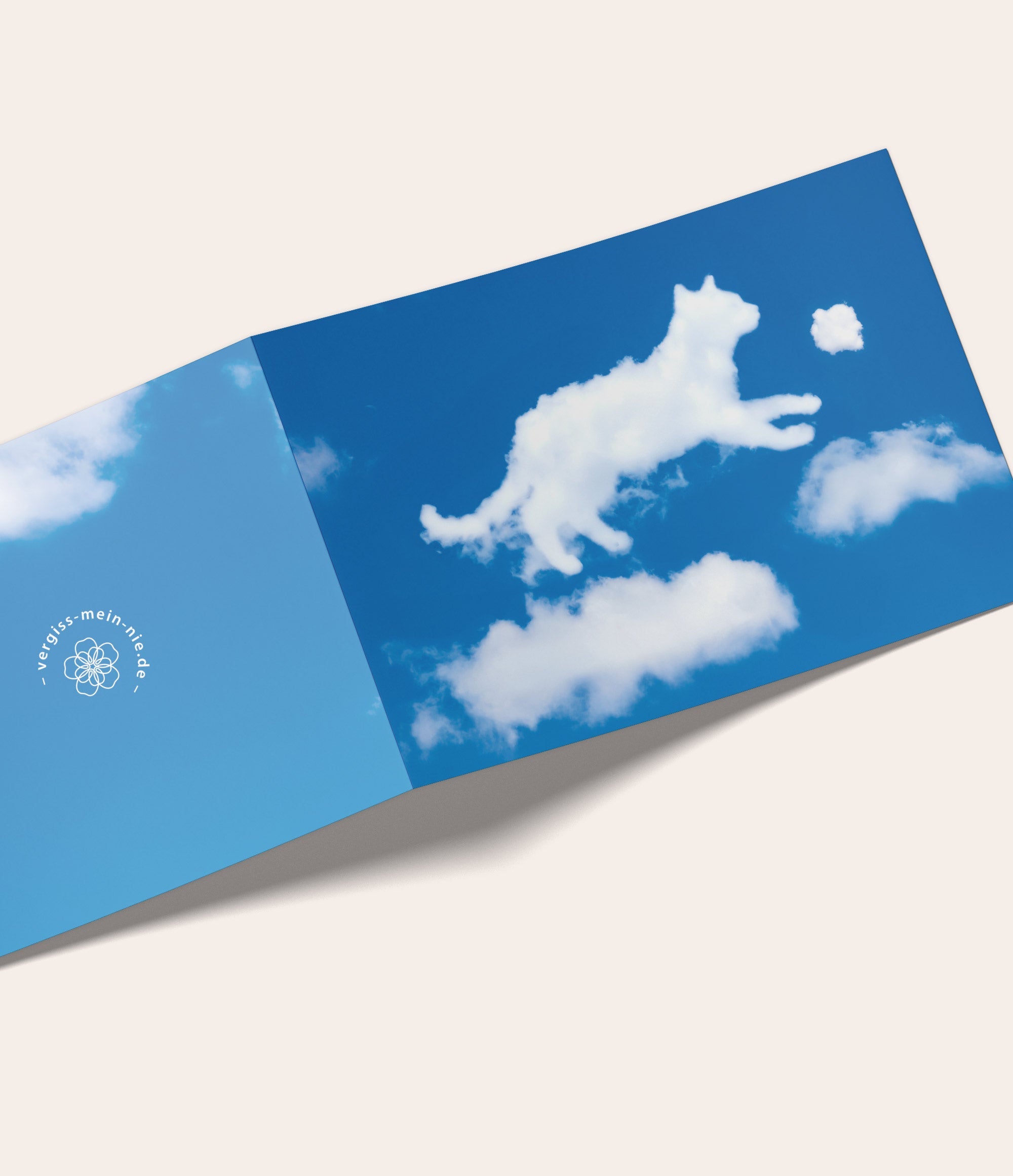 Karte "Wolkenkatze" - Vergiss Mein Nie