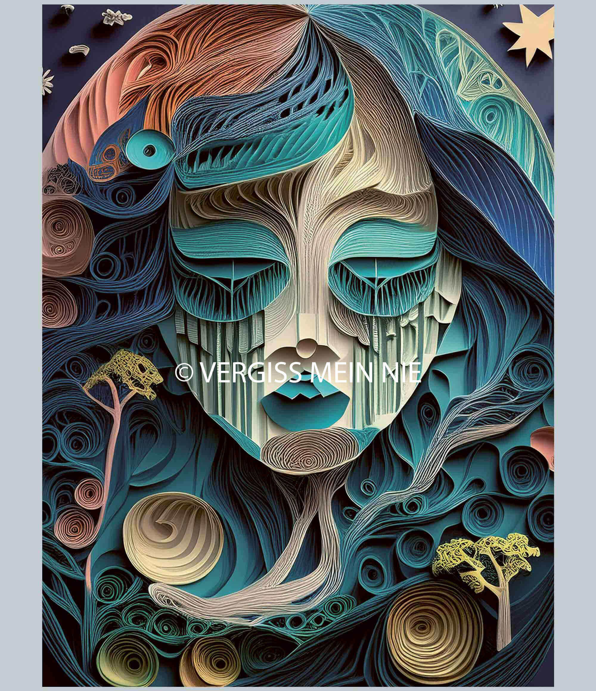 "Welt der Tränen" Leinwand, 30 x 40 cm - Vergiss Mein Nie