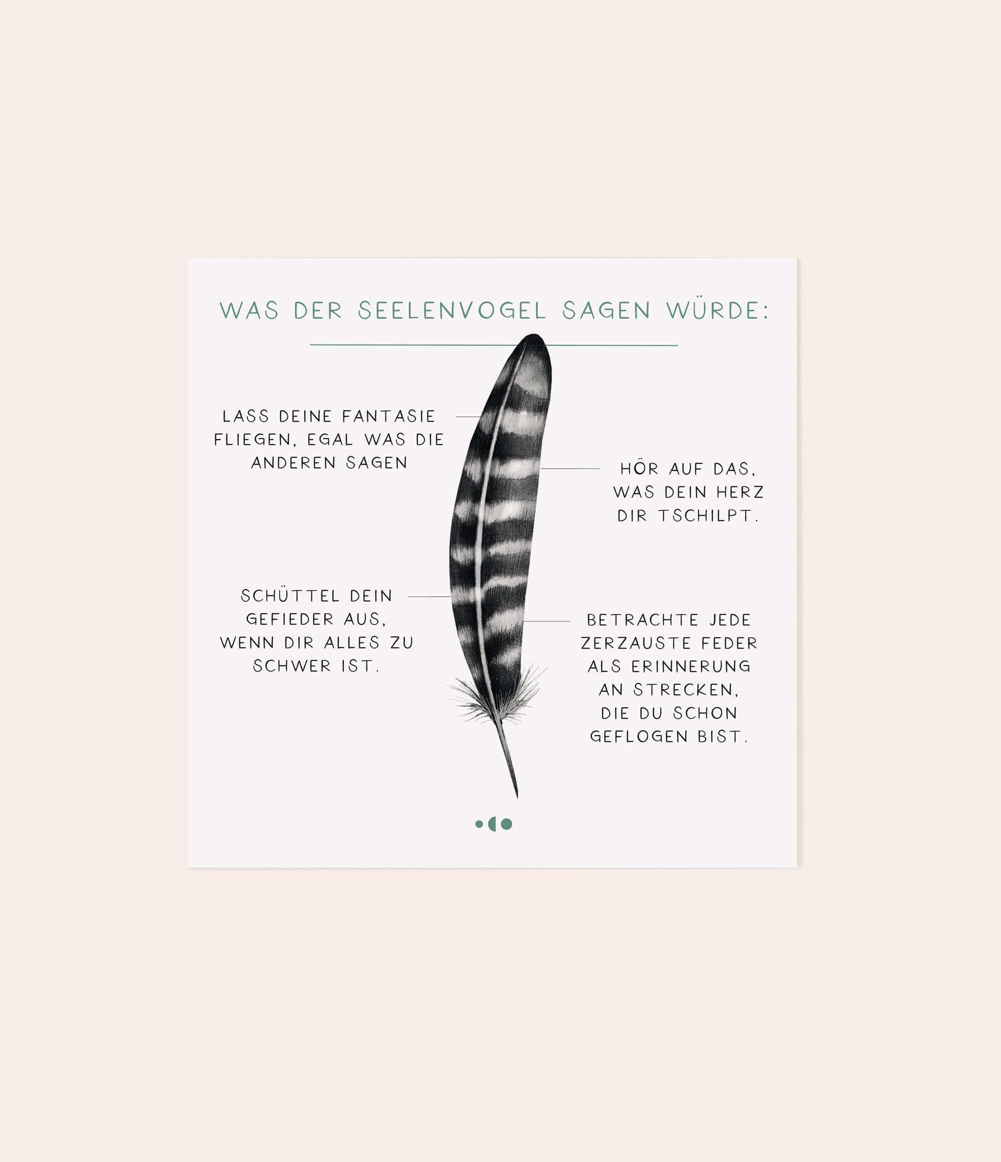 Schaubild - Karte "Was der Seelenvogel sagen würde" - Vergiss Mein Nie