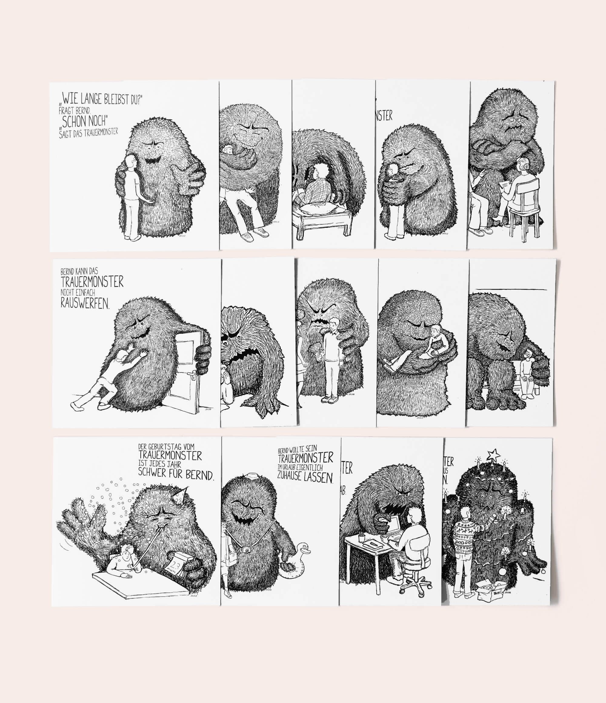 Trauergeschenkset "Trauermonsterparade" - Vergiss Mein Nie