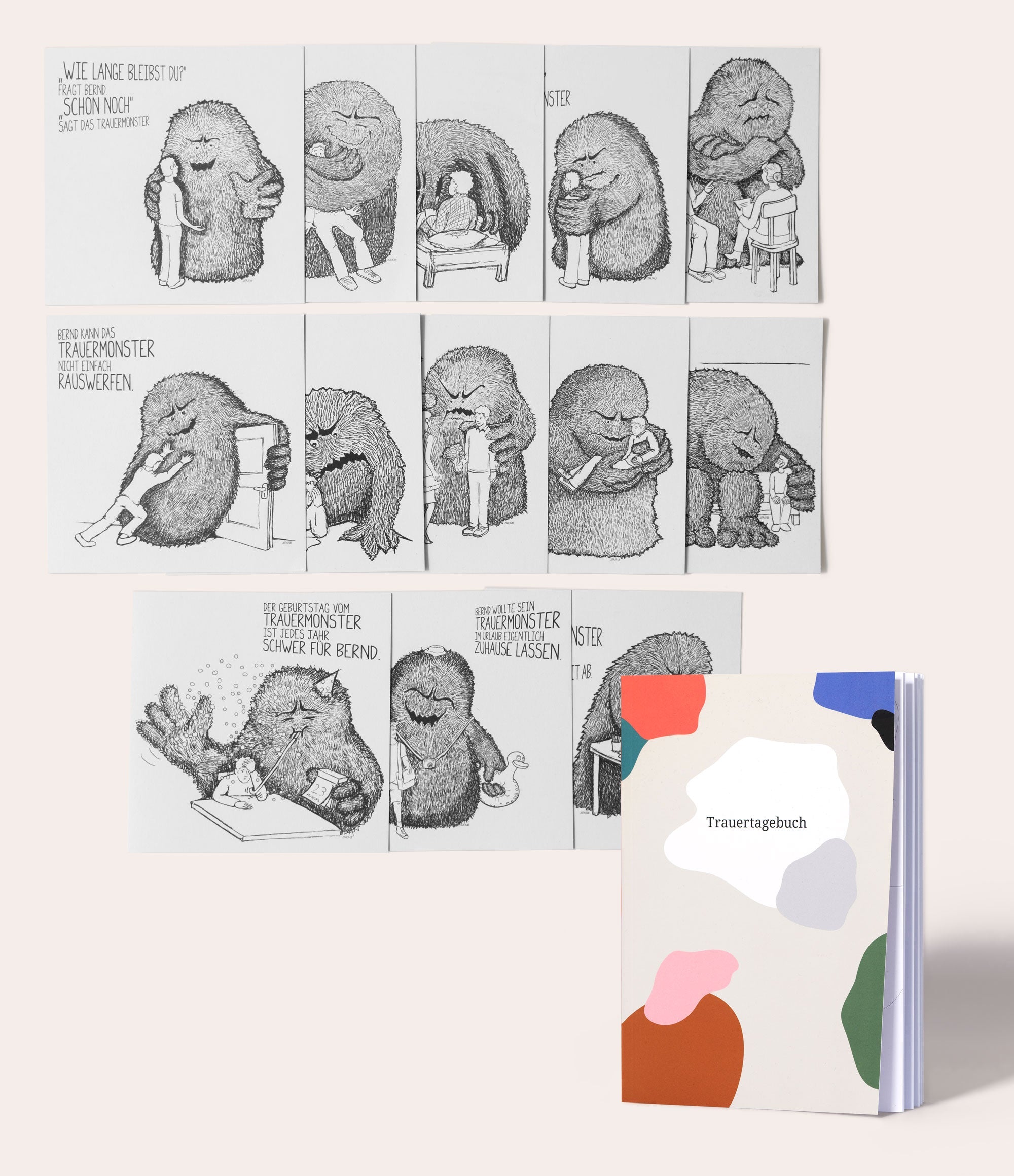 Trauergeschenkset "Trauermonsterparade" - Vergiss Mein Nie