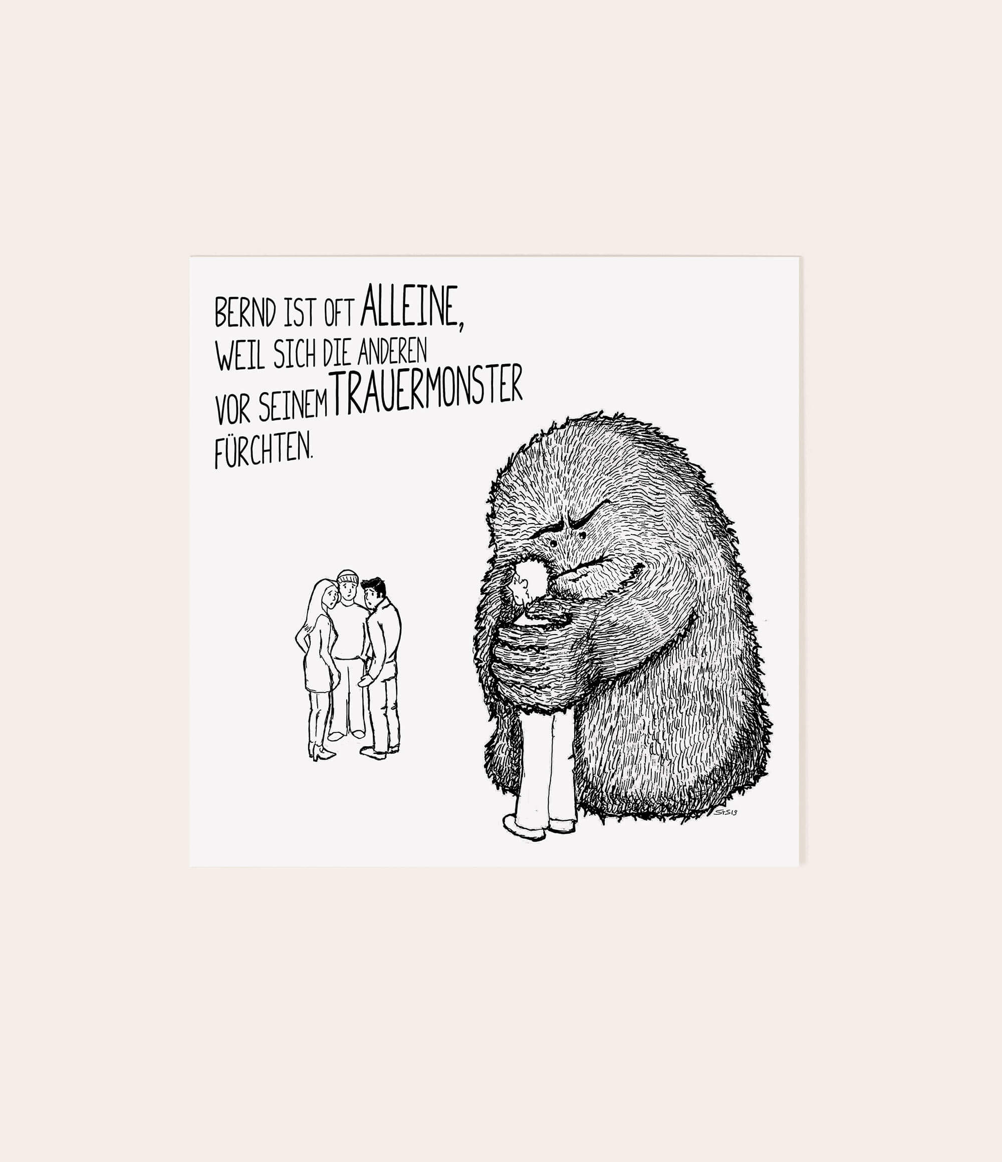 Trauergeschenkset "Trauermonsterparade" - Vergiss Mein Nie