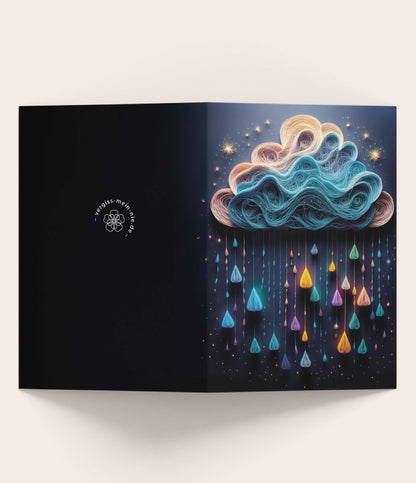 Karte "Tränenwolke in der Nacht" - Vergiss Mein Nie