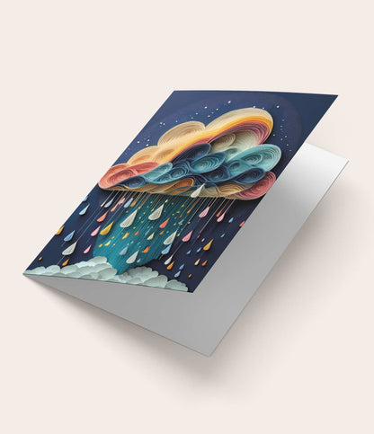 Karte "Tränenwolke mit Wolken" - Vergiss Mein Nie