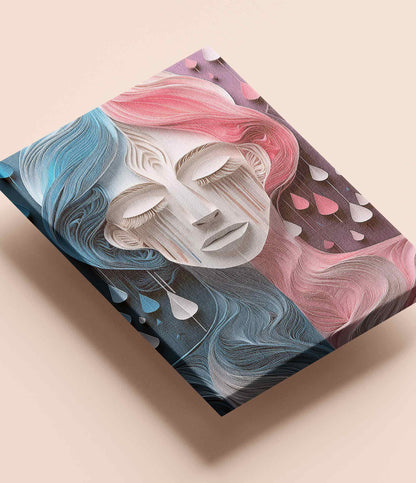 "Welt der Tränen" Leinwand, 30 x 40 cm - Vergiss Mein Nie