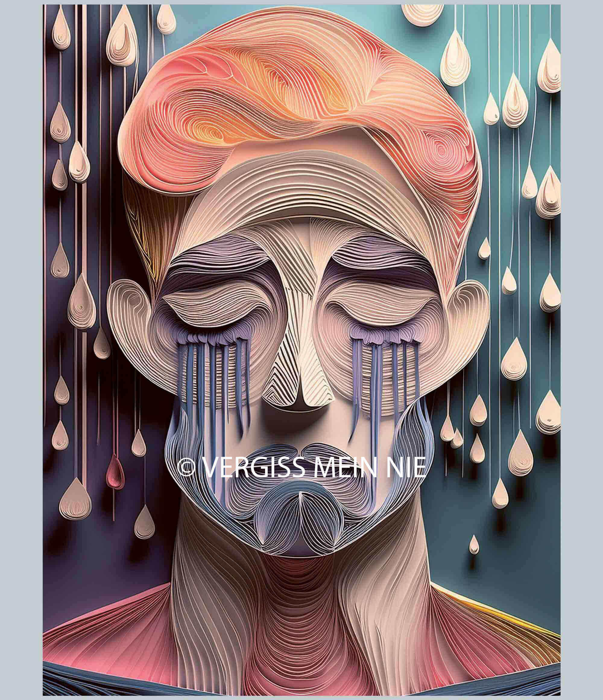 "Welt der Tränen" Leinwand, 30 x 40 cm - Vergiss Mein Nie