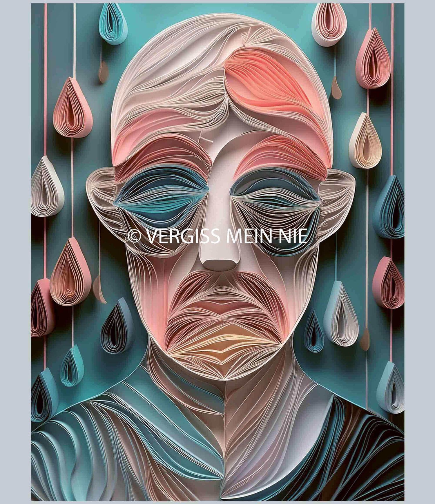 "Welt der Tränen" Leinwand, 30 x 40 cm - Vergiss Mein Nie