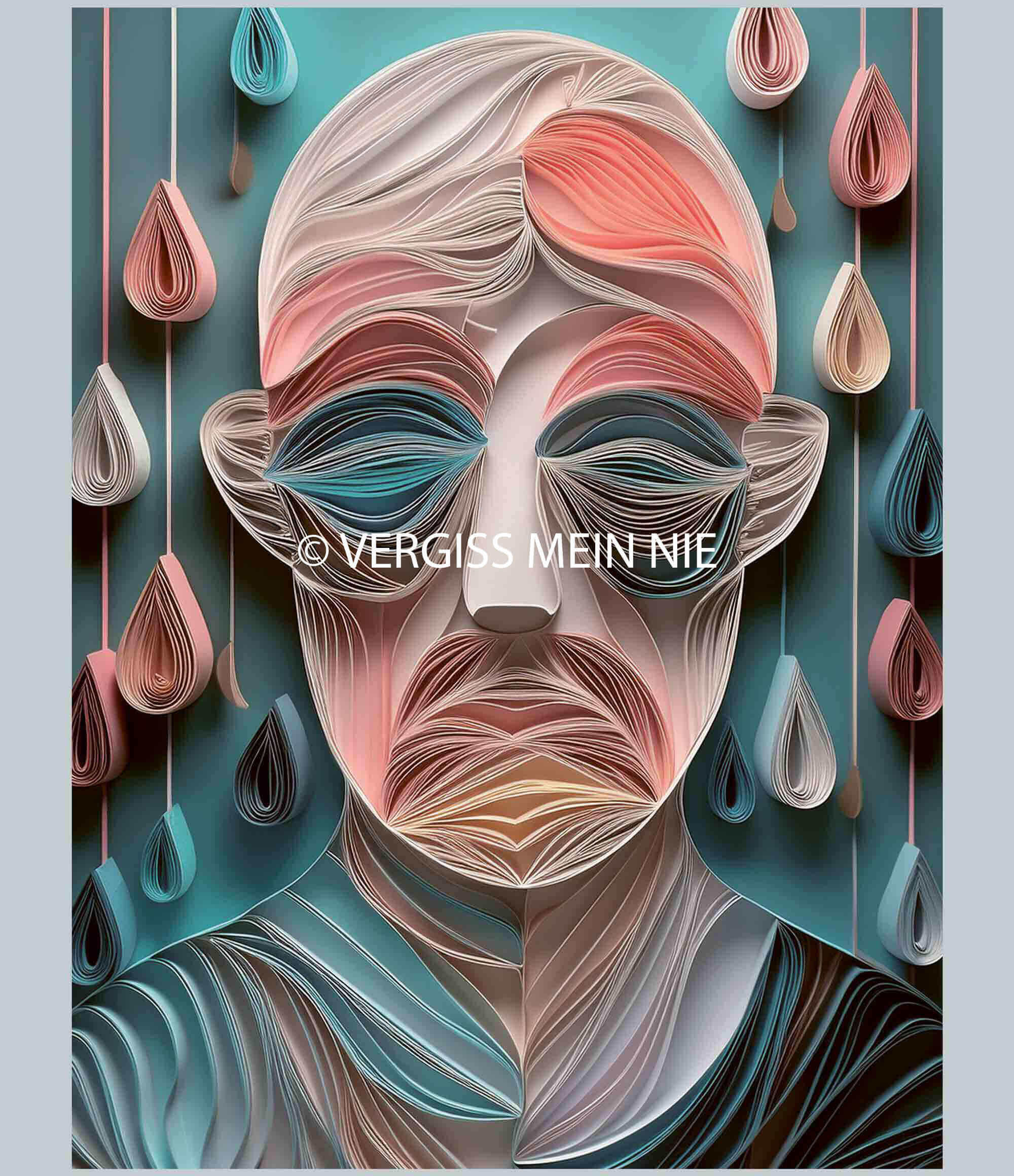 "Welt der Tränen" Leinwand, 30 x 40 cm - Vergiss Mein Nie