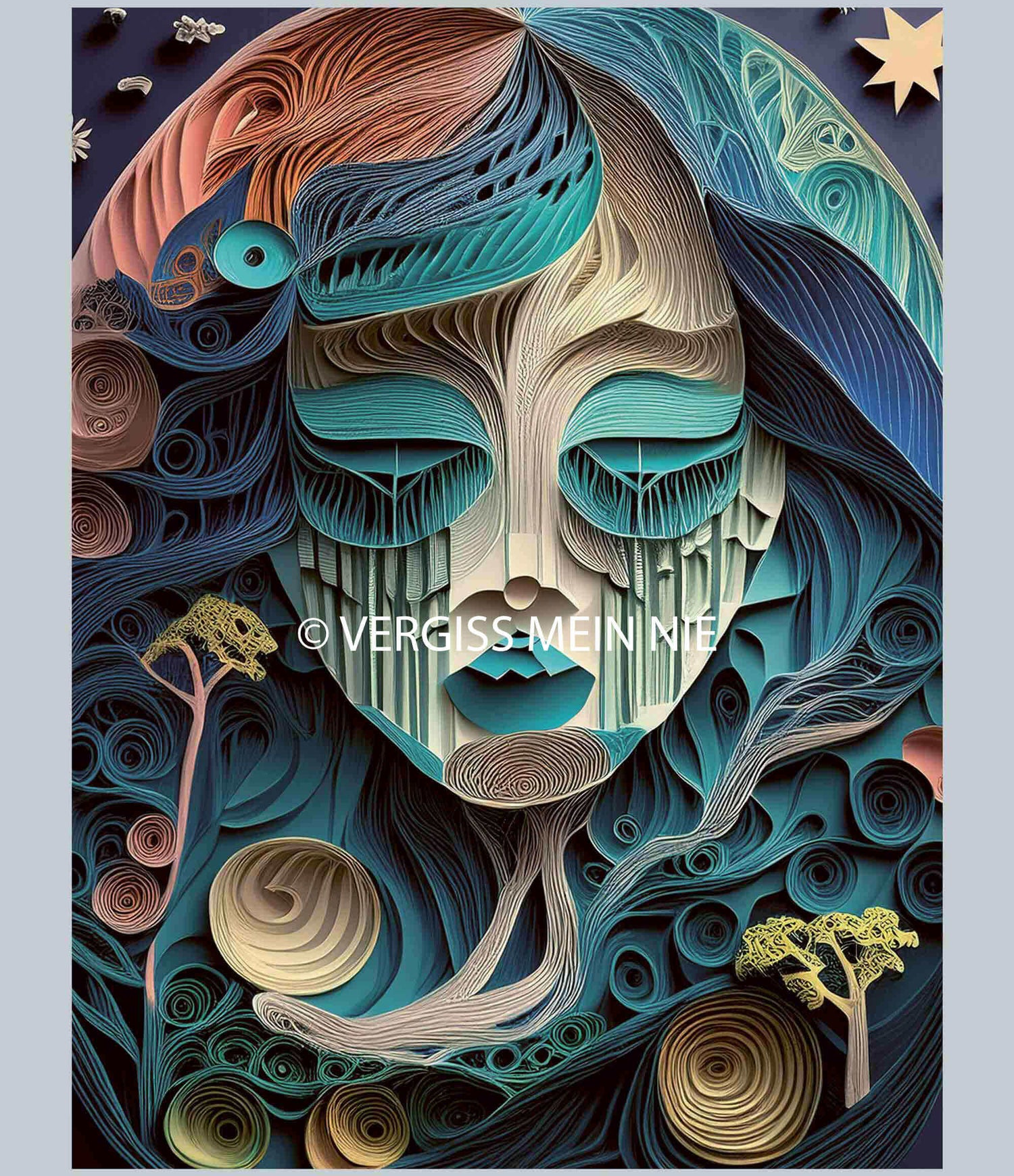 "Welt der Tränen" Leinwand, 30 x 40 cm - Vergiss Mein Nie