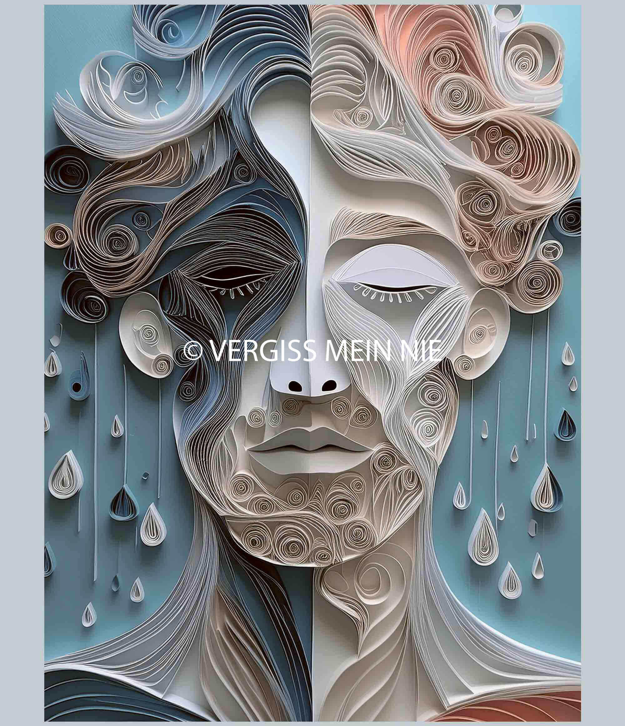 "Welt der Tränen" Leinwand, 30 x 40 cm - Vergiss Mein Nie