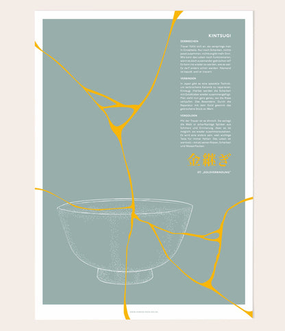 A3 Poster "Kintsugi - Zerbrochen" - Vergiss Mein Nie