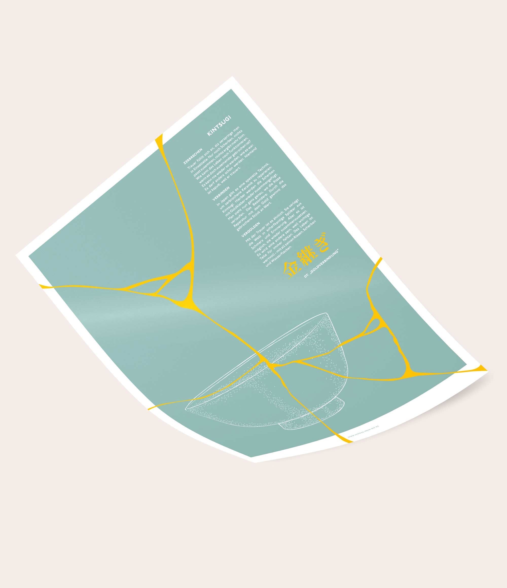 A3 Poster "Kintsugi - Zerbrochen" - Vergiss Mein Nie