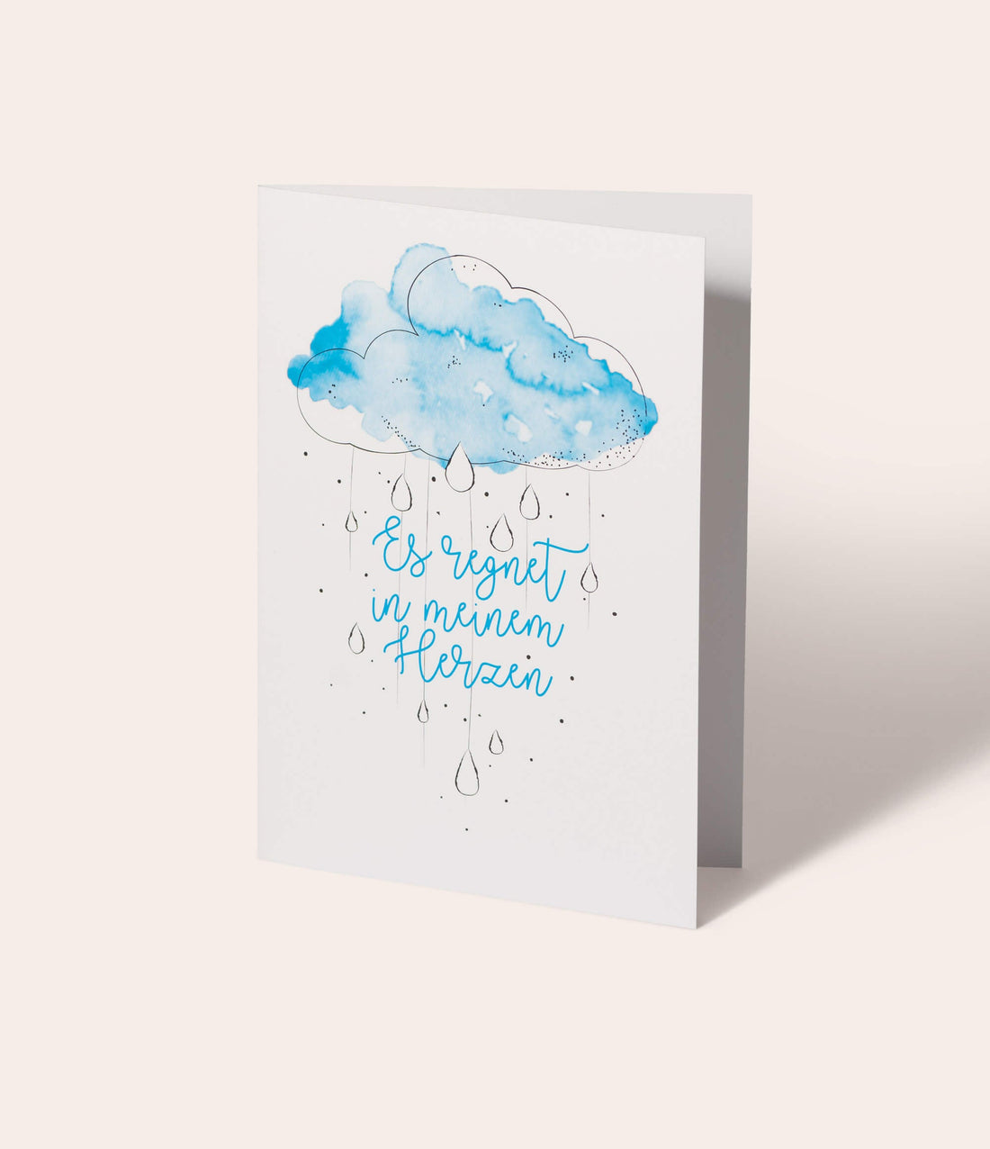 Karte "Es regnet in meinem Herzen" - Vergiss Mein Nie