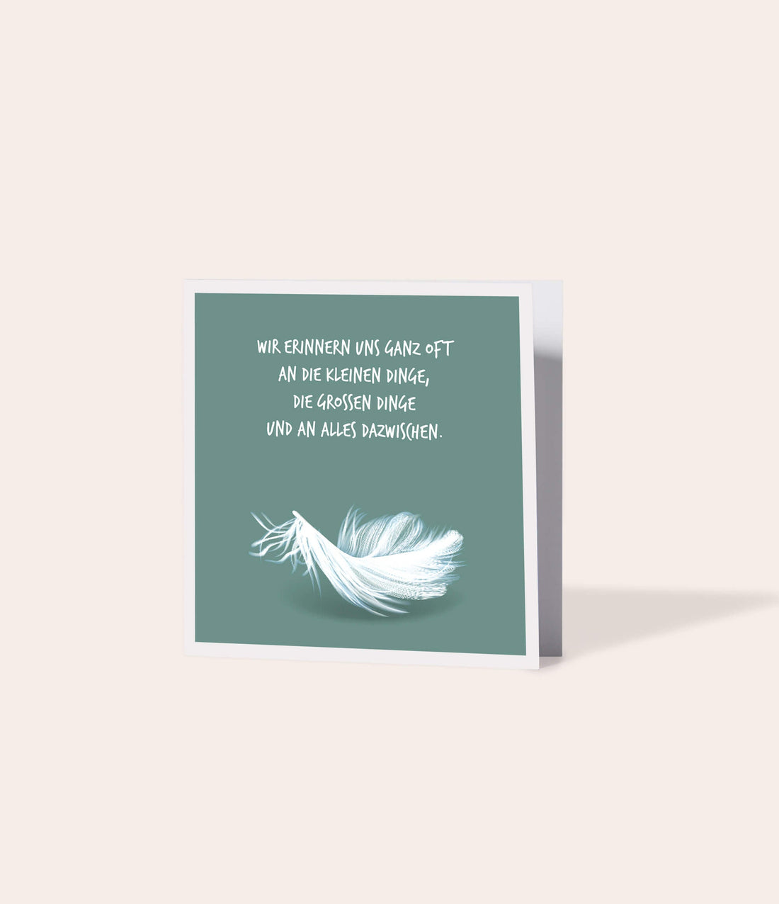 Karte "Feder" - Vergiss Mein Nie