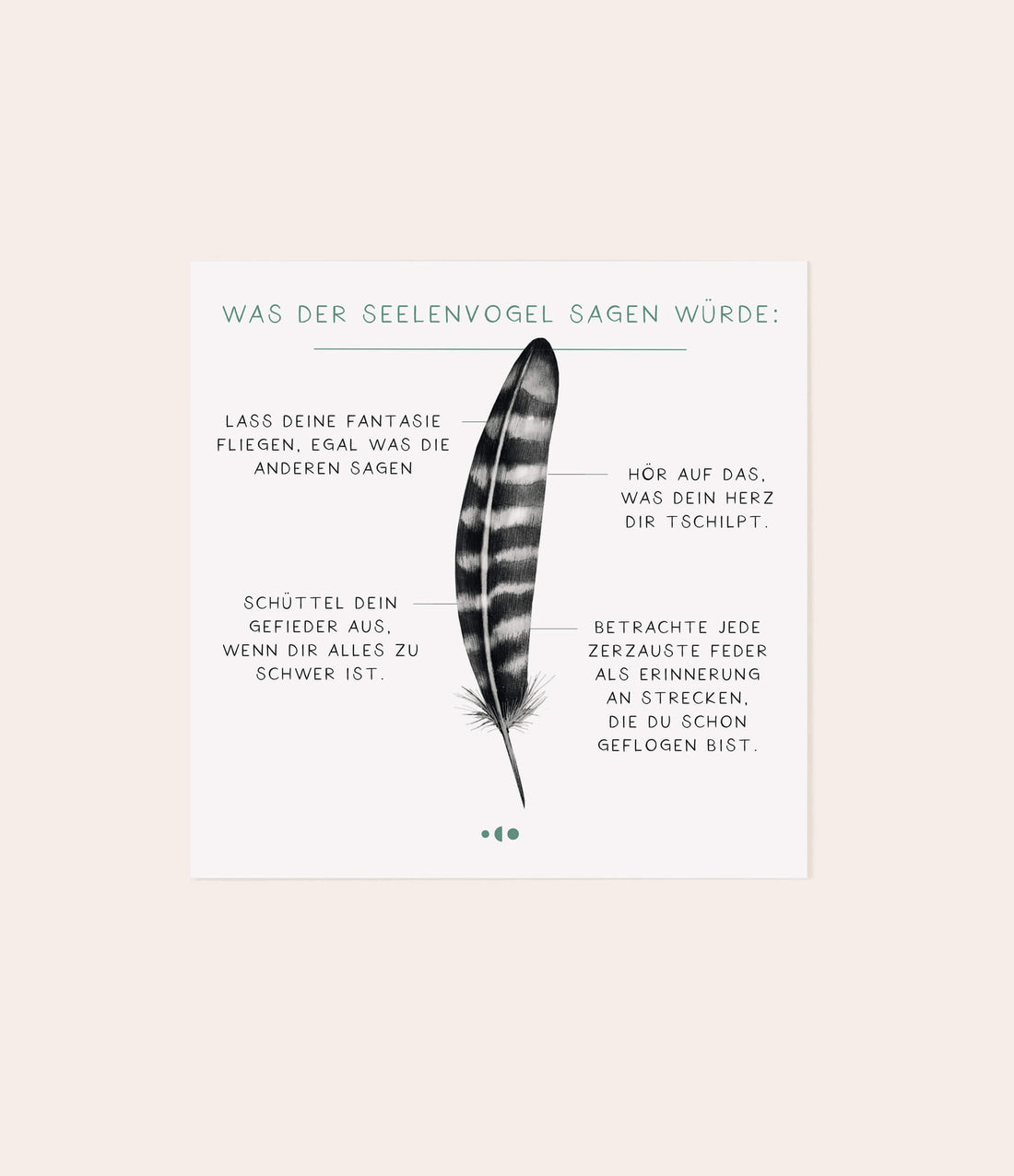 Schaubild - Karte "Was der Seelenvogel sagen würde" - Vergiss Mein Nie