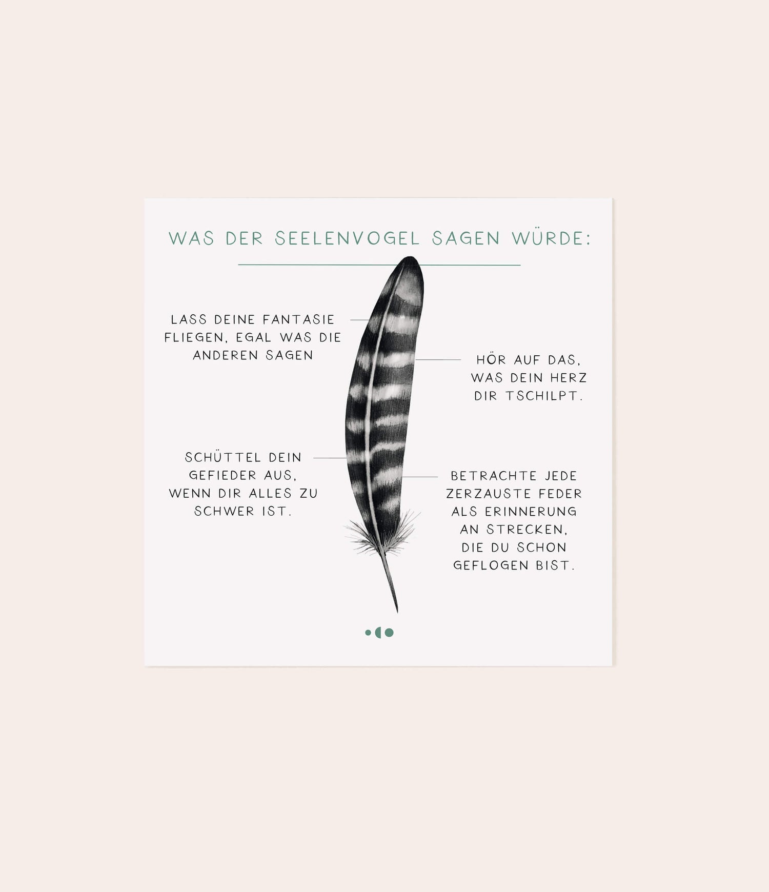 Schaubild - Karte "Was der Seelenvogel sagen würde" - Vergiss Mein Nie