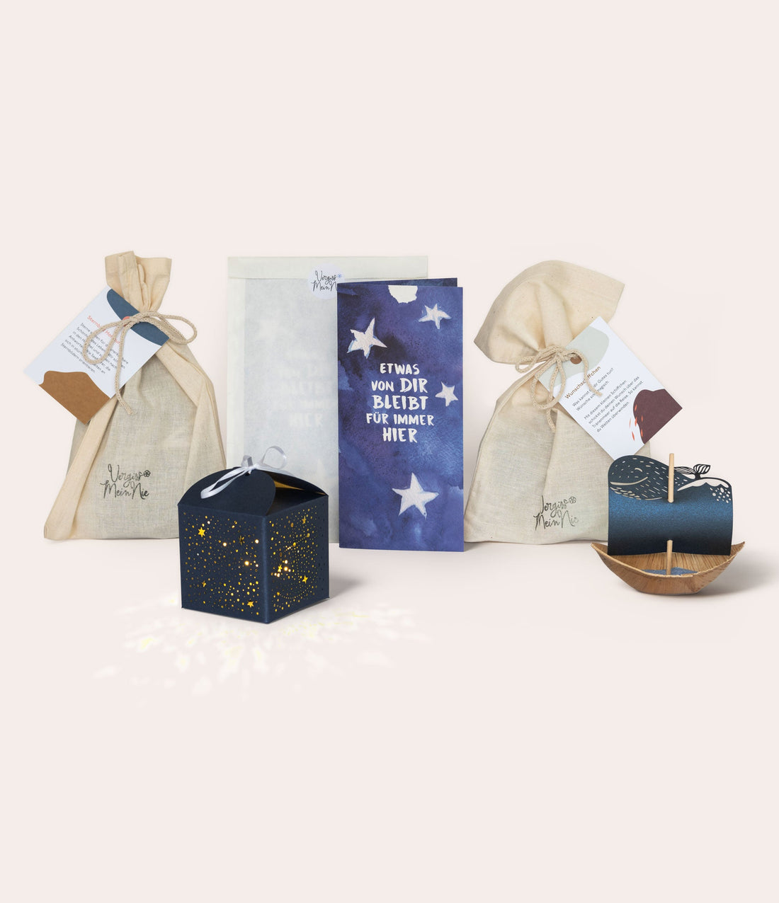 Trauergeschenkset "Folge dem Stern" - Vergiss Mein Nie