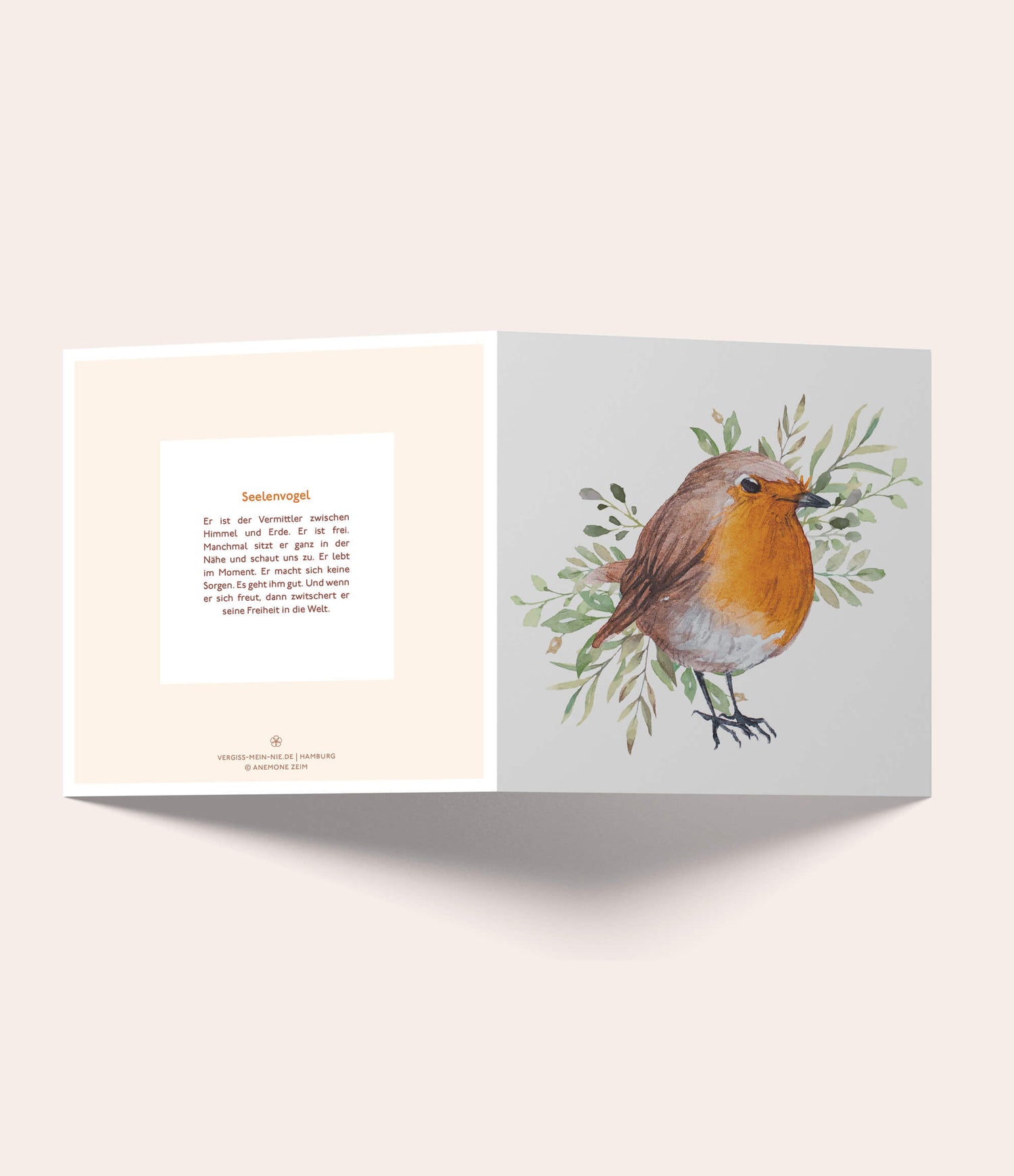 Trauergeschenkset "Seelenvogel" - Vergiss Mein Nie