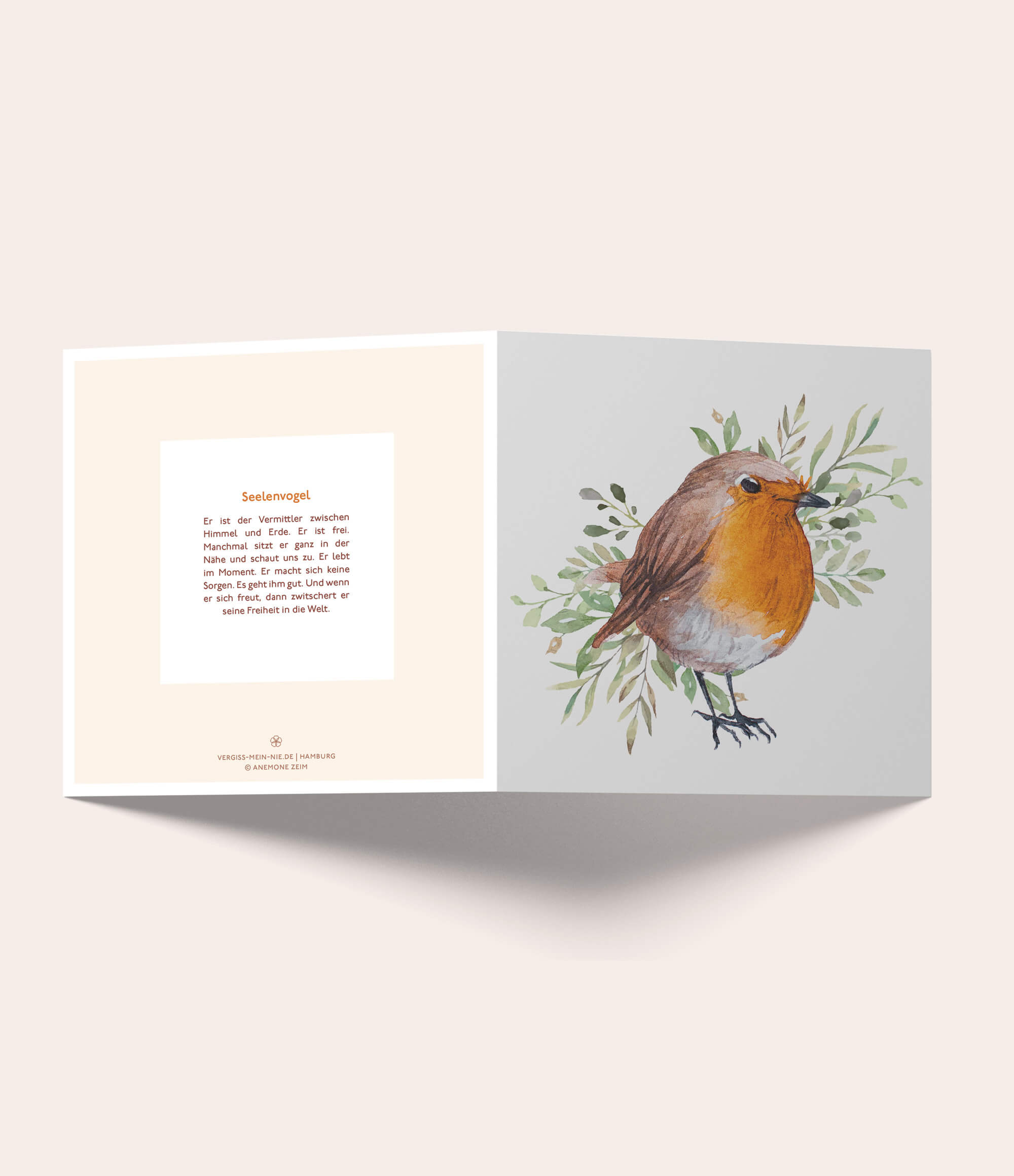 Trauergeschenkset "Seelenvogel" - Vergiss Mein Nie