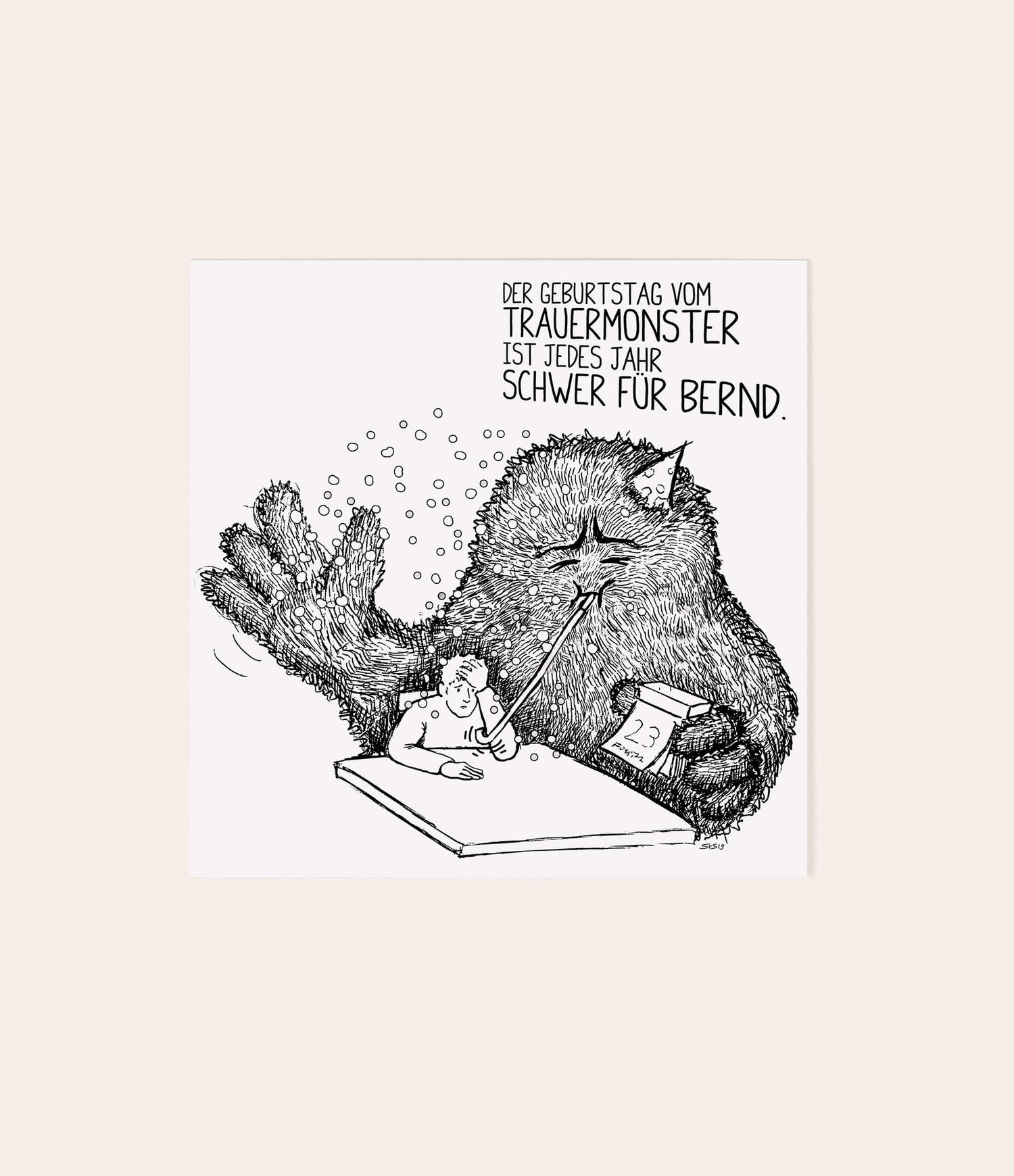 Trauergeschenkset "Trauermonsterparade" - Vergiss Mein Nie