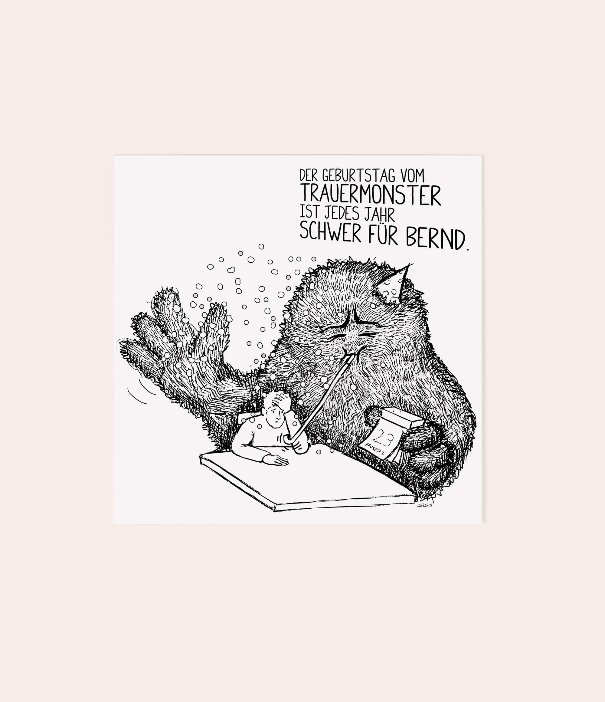 Trauergeschenkset "Trauermonsterparade" - Vergiss Mein Nie