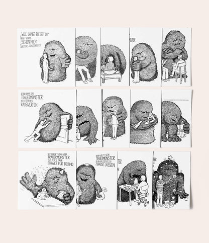 Trauergeschenkset "Trauermonsterparade" - Vergiss Mein Nie