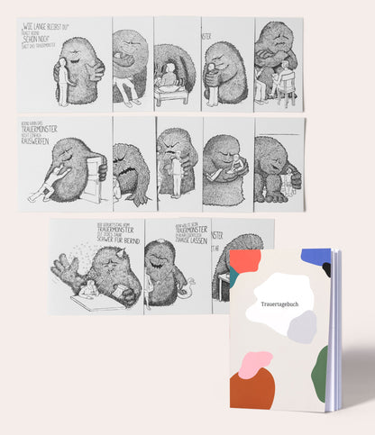 Trauergeschenkset "Trauermonsterparade" - Vergiss Mein Nie