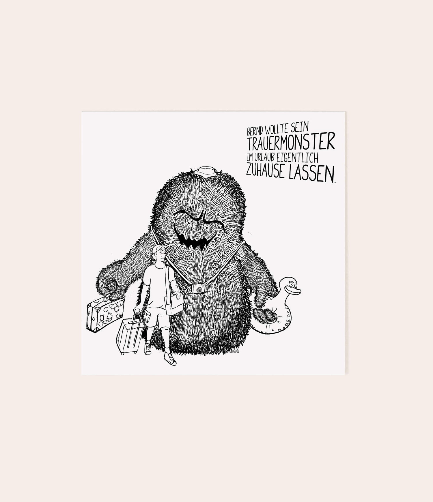 Trauergeschenkset "Trauermonsterparade" - Vergiss Mein Nie