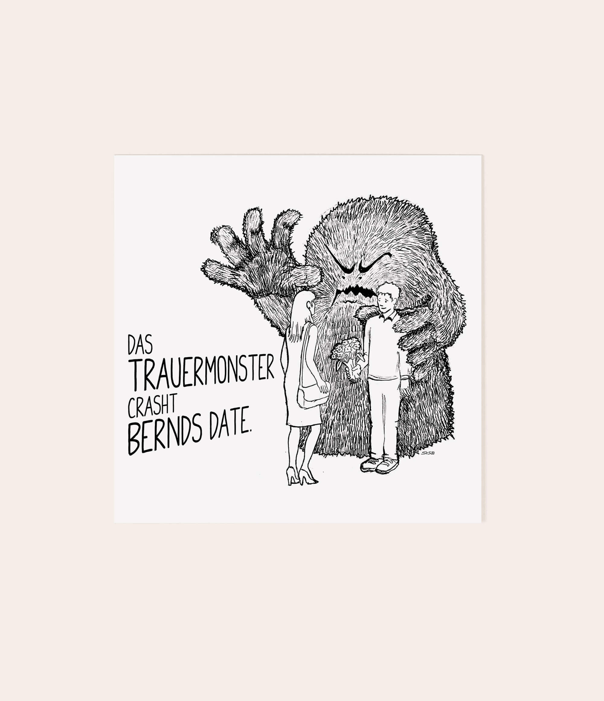 Trauergeschenkset "Trauermonsterparade" - Vergiss Mein Nie