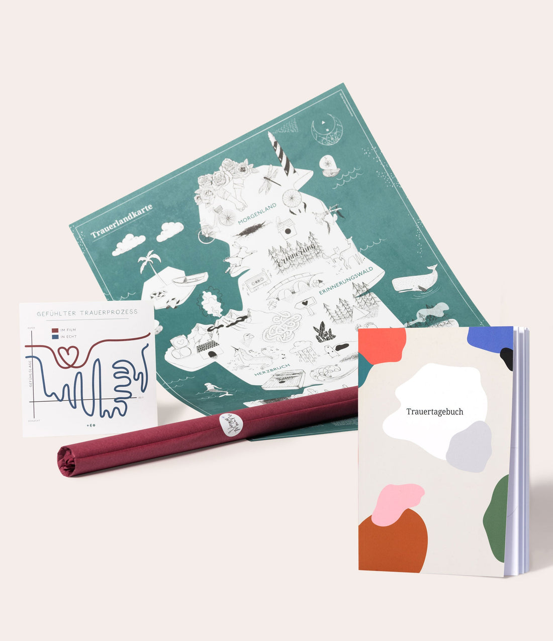 Trauergeschenkset: "Trauerwissen Delüx" - Vergiss Mein Nie