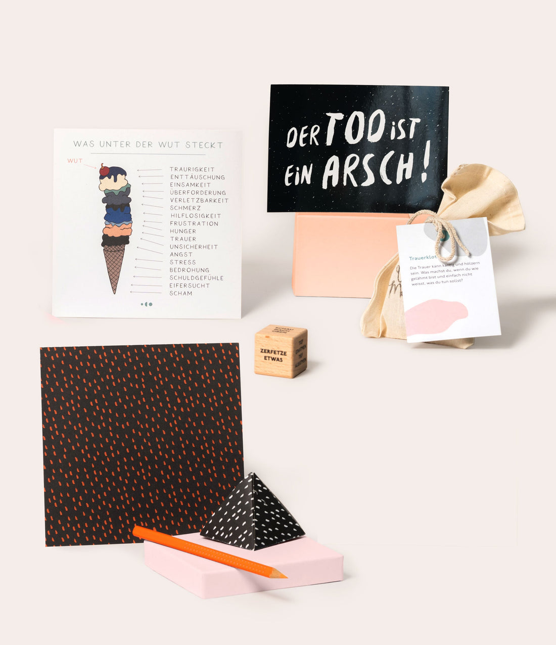 Trauergeschenkset "Wut tut gut" - Vergiss Mein Nie