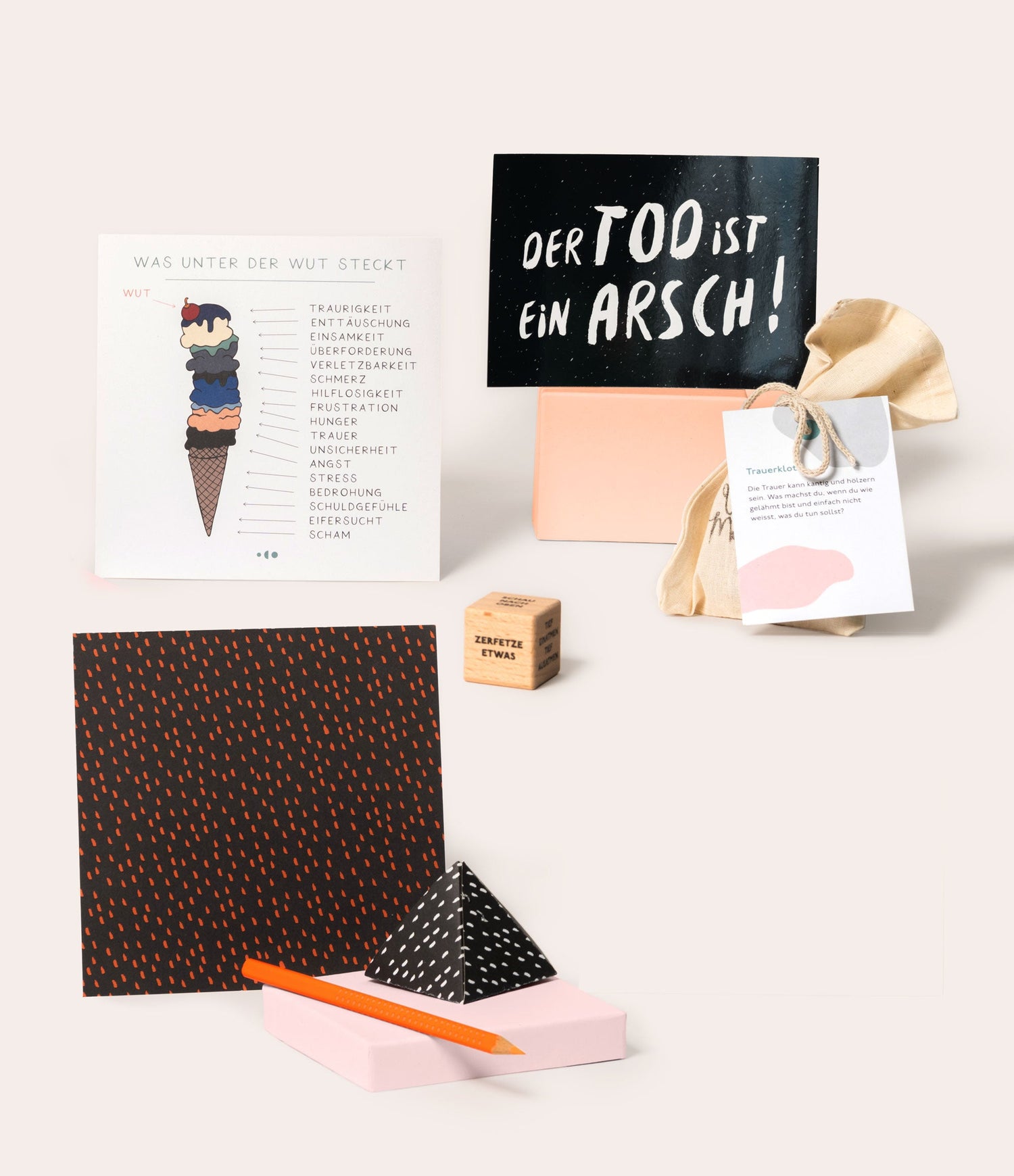 Trauergeschenkset "Wut tut gut" - Vergiss Mein Nie