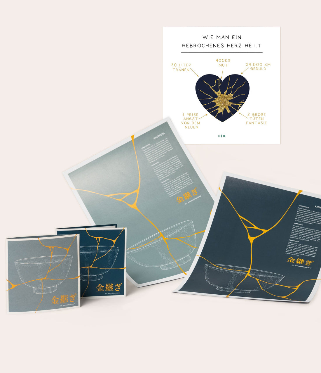 Trauergeschenkset: "Zerbrochen aber nicht kaputt" - Vergiss Mein Nie